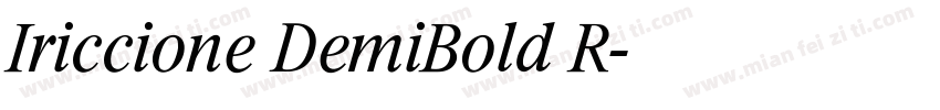 Iriccione DemiBold R字体转换